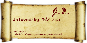Jaloveczky Múzsa névjegykártya